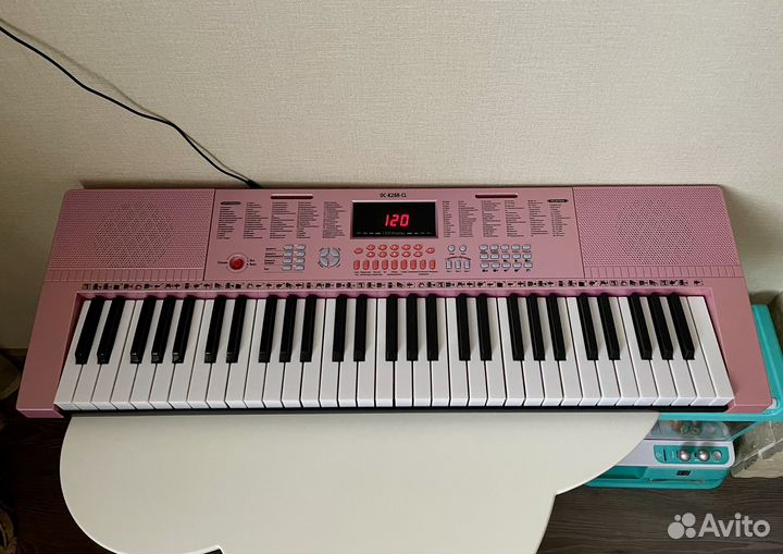 Синтезатор обучающий Attivio 61 клавиша розовый