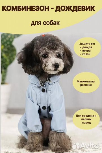Комбинезон-дождевик для собак