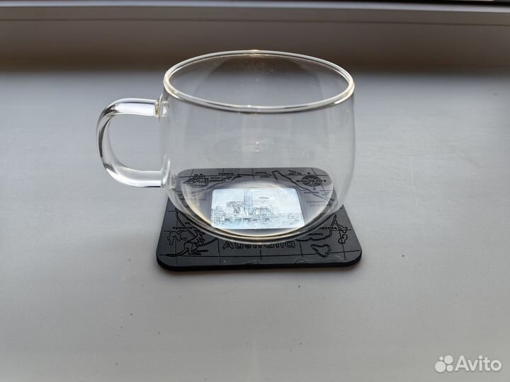 Чашка стеклянная