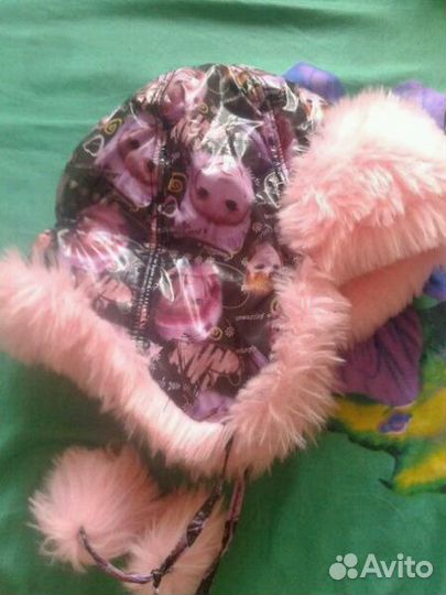 Новая шапка с хб подкладом. на 3-6л