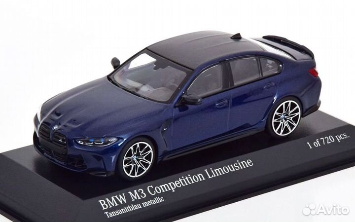 Cкид-кa - 1/43 BMW M3 NEW G80 Бмв 2020 blue /син