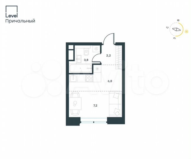 Квартира-студия, 20 м², 8/11 эт.
