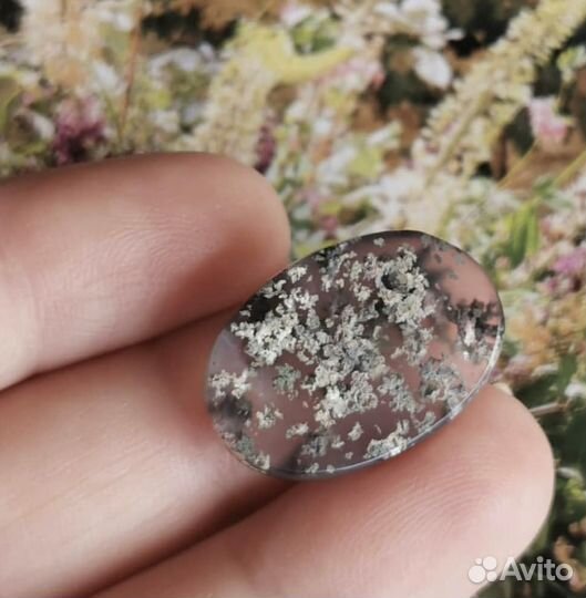 Моховой агат, кабошон