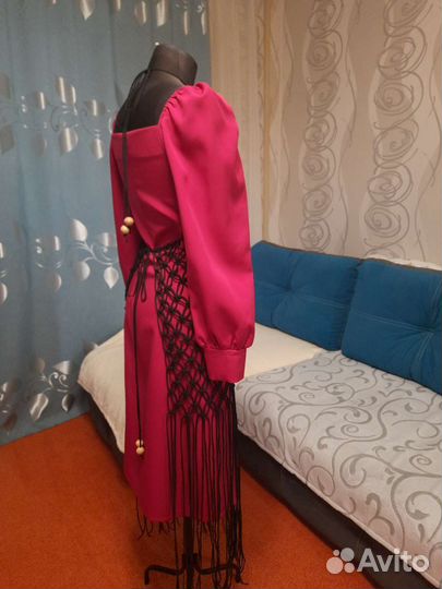 Накидка на платье, пляжная накидка макраме