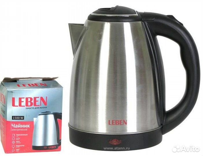Чайник leben металлический; 58094