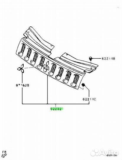 Решетка радиатора под заказ С японии 15-30 дней