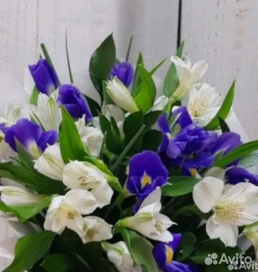 Цветы и Букеты Ирисы и альстромерии
