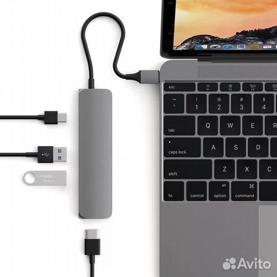 Хаб для macbook c type c, 2х USB 3.0 и hdmi 4K