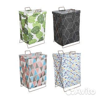 Корзина для белья на металл каркас новая