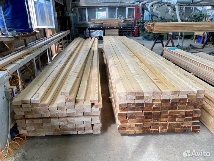 Доска лиственница строганная 50х100 45х95