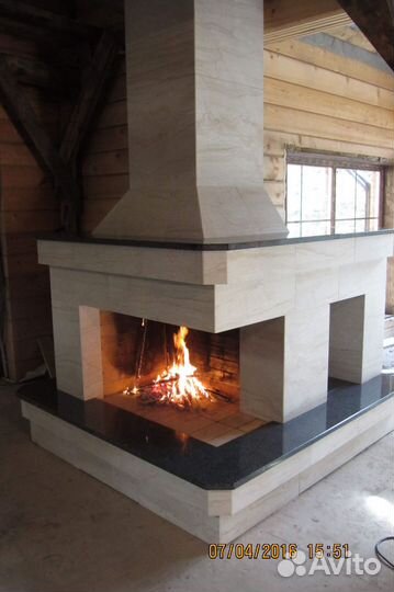 Кладка любых каминов,облицовка