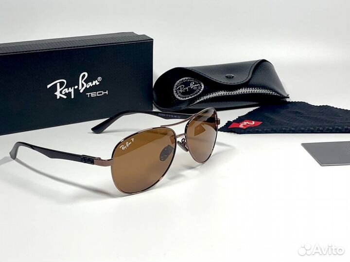 Очки Ray Ban Aviator коричневые