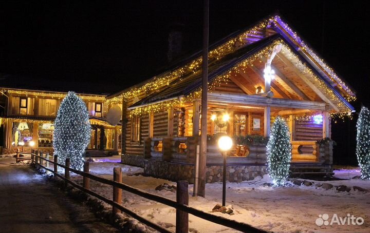 Украшение домов гирляндами под ключ