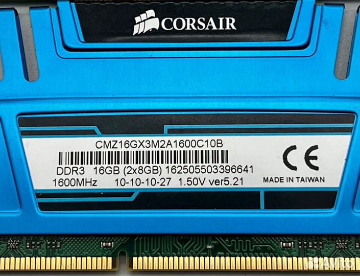 Corsair Vengeance Blue 8GB DDR3 1600 MHz Ддр3 8гб