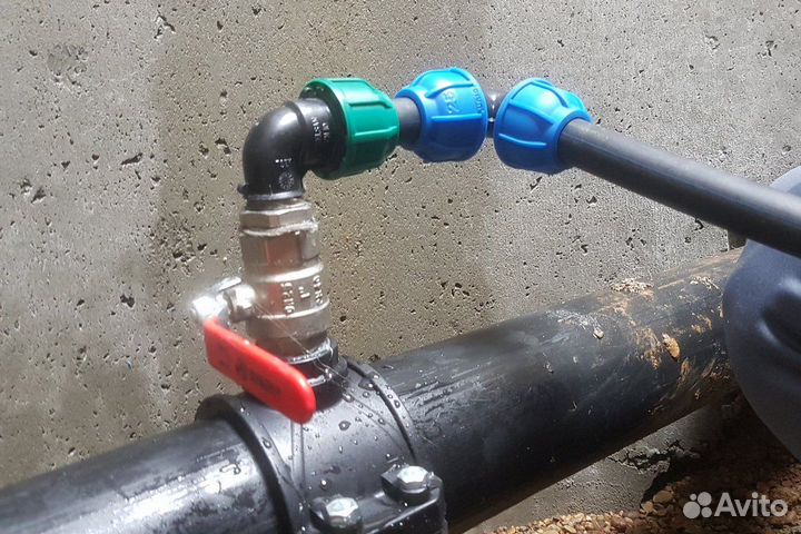 Врезка в водопровод, устранение аварий