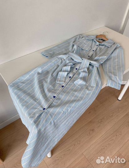 Платье zara льняное