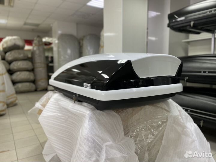 Автобокс Voyage 440л 175см цвет Белый с U глянец