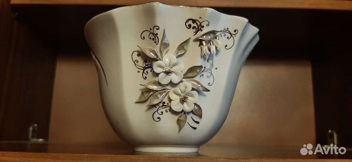 Конфетница СССР, тончайший фарфор, новая