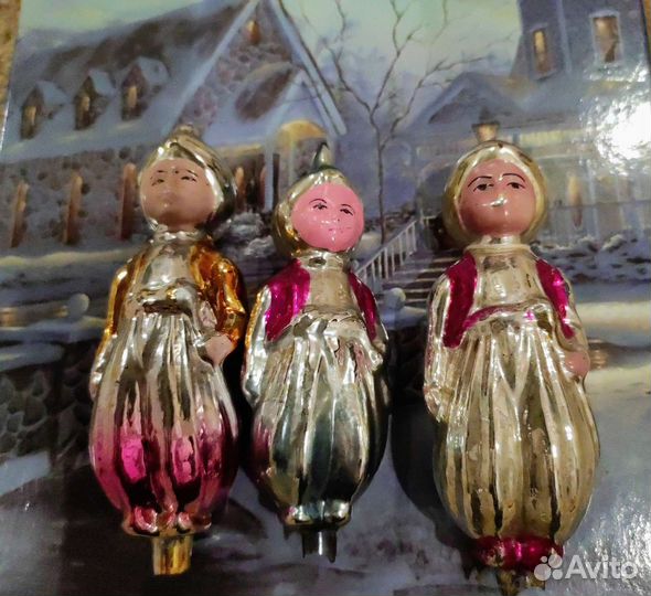 Елочные игрушки СССР на прищепке