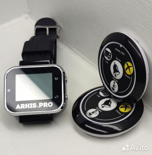 Кнопка вызова официант/кальян с часами-пейджер