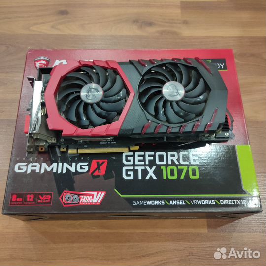 Видеокарта MSI Geforce GTX1070 Gaming X 8G