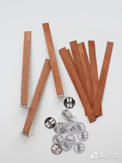 Набор 50шт: Фитиль 12х140+держатель+наклейки