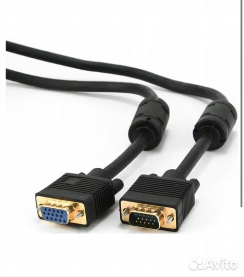 Кабель удлинительный Konoos VGA (M) - VGA (F), 5м