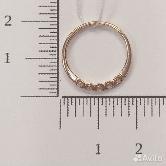 Золотое кольцо с бриллиантом р 15,5(25480)