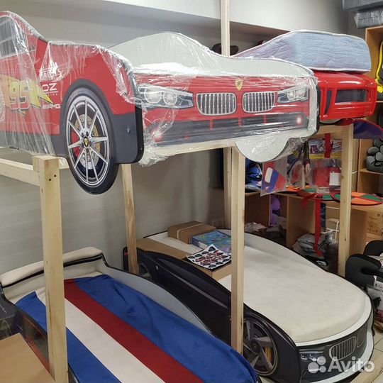 Детская кровать машина 3D город