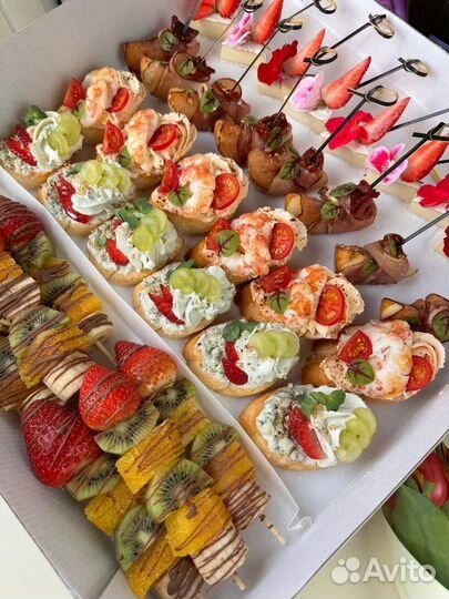 Фуршет гастробоксы кейтеринг закуски