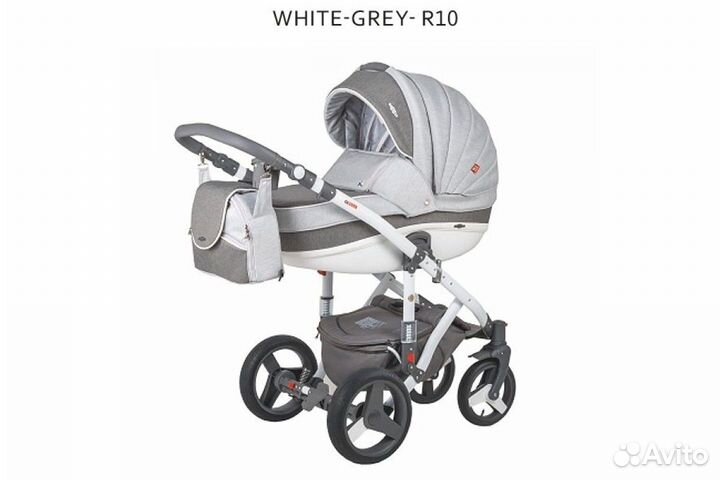 Коляска adamex vicco 3в1 Серая