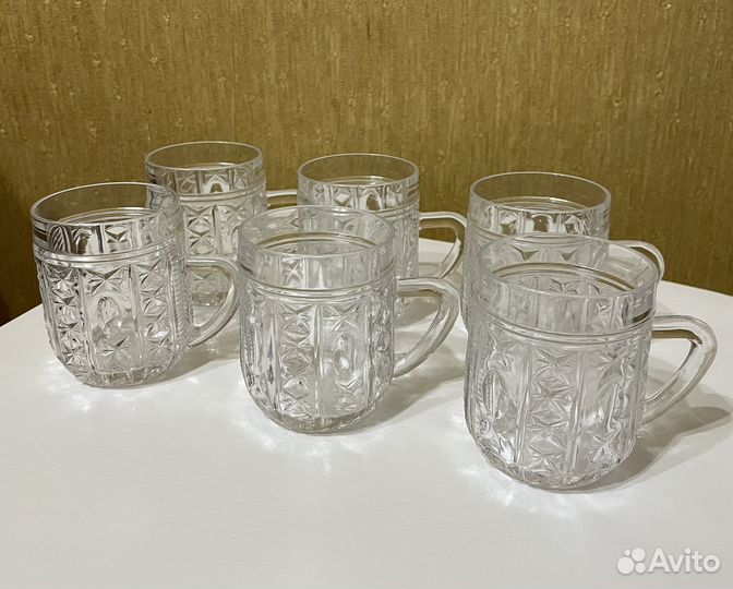 Хрустальные кружечки для холодных напитков СССР