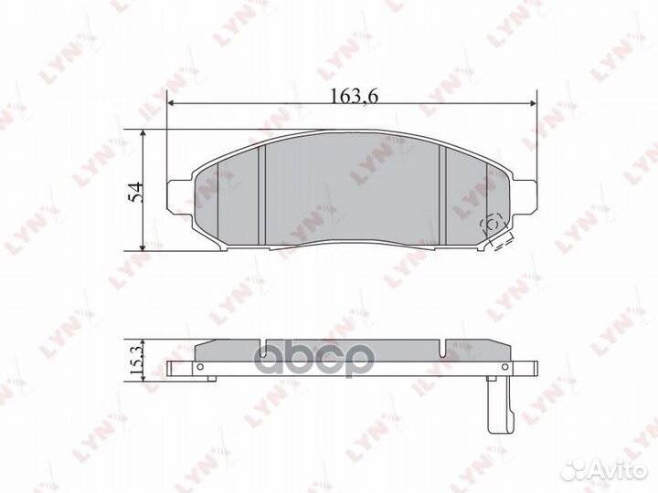 Колодки тормозные дисковые перед 1,82 BD573