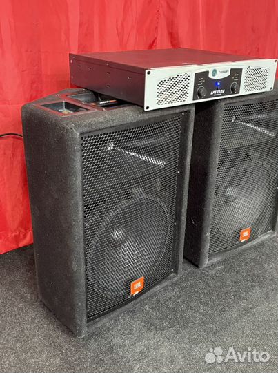 Усилитель Crown + 2 колонки Jbl