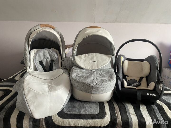 Коляска riko bruno 2 в 1 + автолюлька