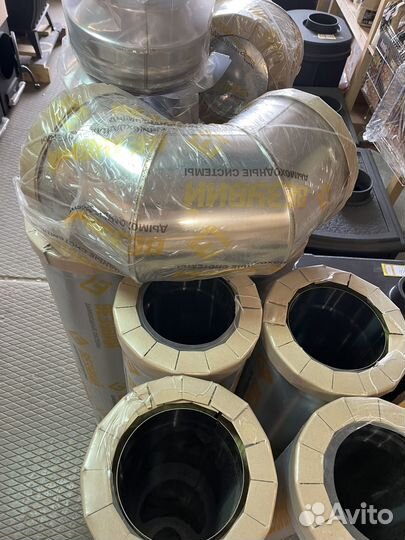 Трубы для дымохода сэндвич 150/220 1м