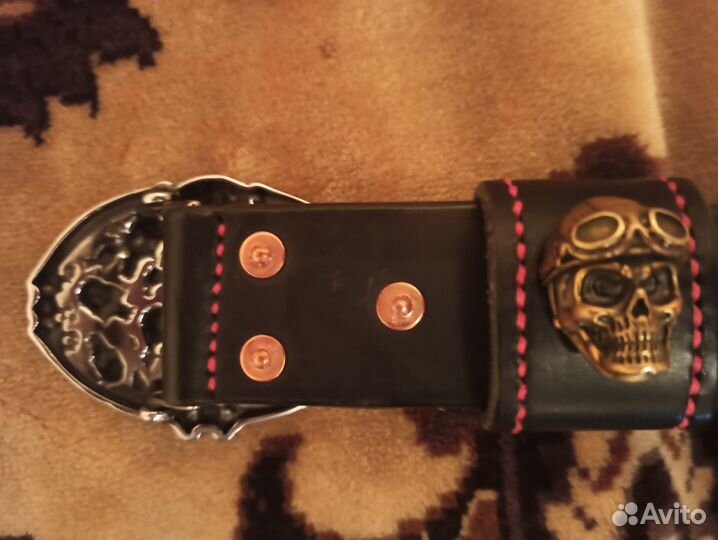 Мужской кожаный ремень ручной работы