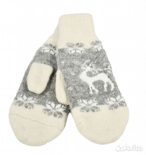 Варежки вязаные женские