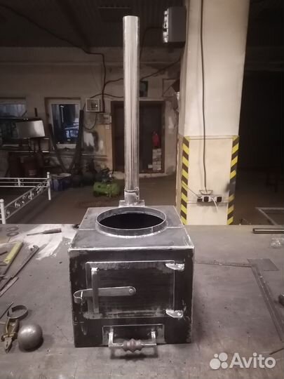 Мангал с печью под казан