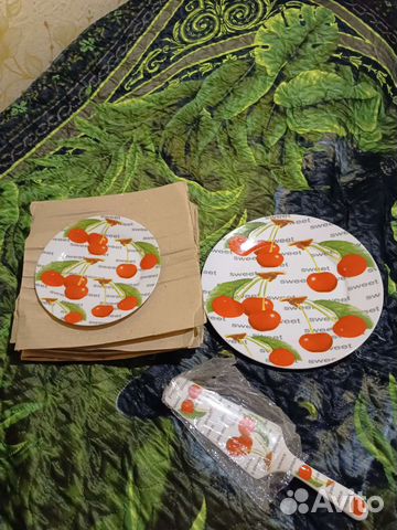 Набор тарелок+набор для торта новый