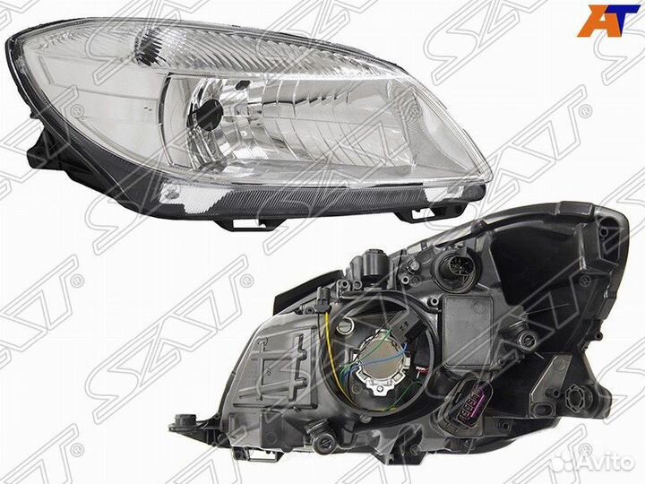 Фара skoda fabia /roomster 10-14 правая хром