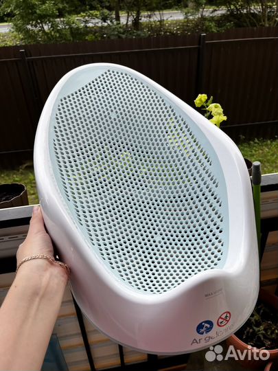 Горка для купания angelcare голубая