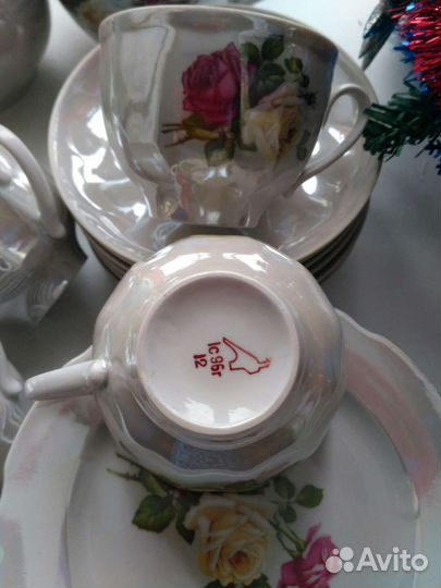 Сервиз новый чайный розы Дулево СССР