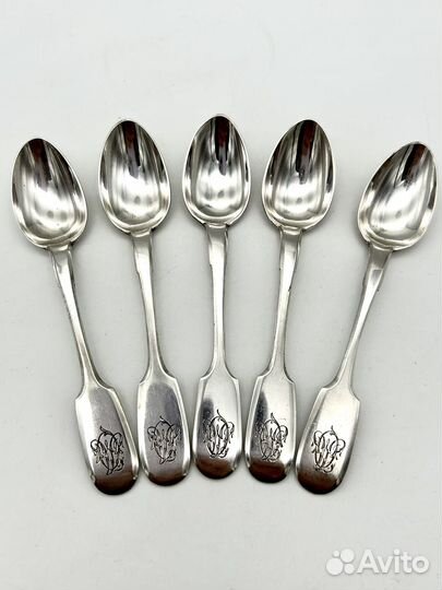 Ложки кофейные набор 5 шт. серебро 84 проба 61 гр