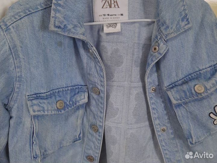 Джинсовая куртка zara hm 86 92 98