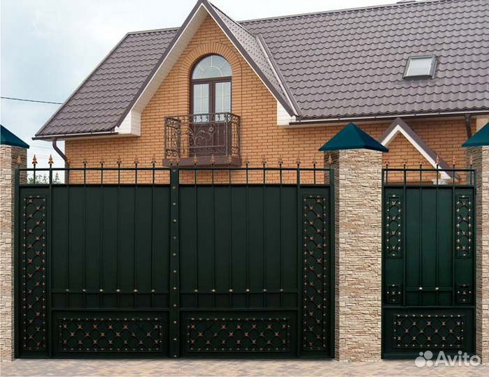 Ворота «Классика ск» Распашные Кованые
