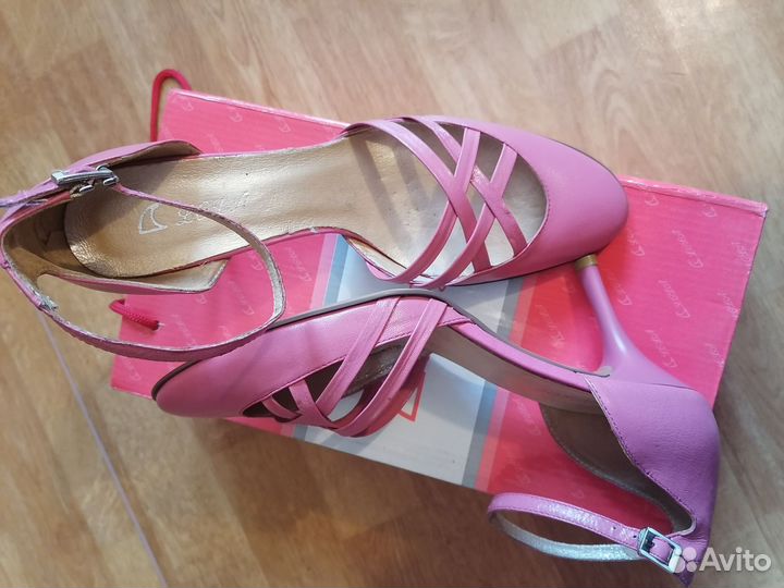 Туфли открытые роза натур.кожа 38р