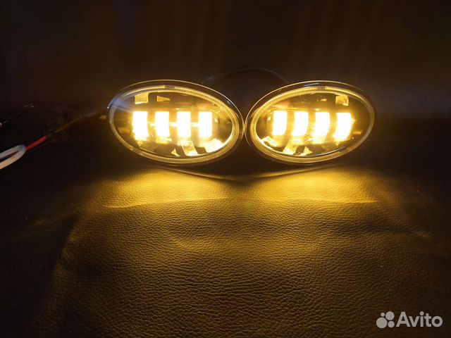 LED туманки для Honda 2 режима Белый/Желтый