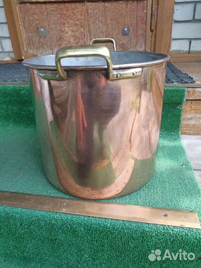 Кастрюля Царская красно-медная.клеймо