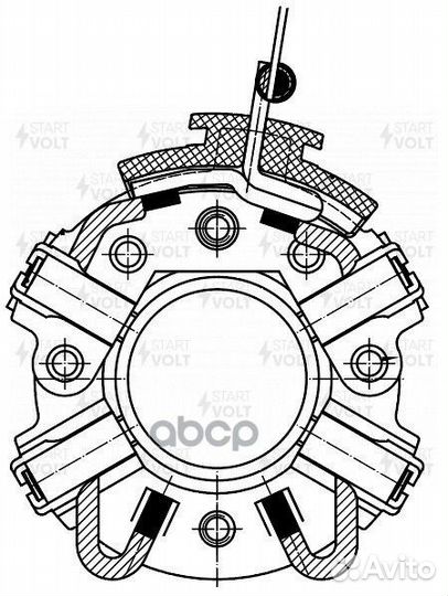 Узел щеточный стартера для а/м ваз 2110-2112/га